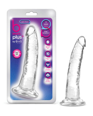 Blush B Yours Plus 7" Lust n' Thrust Dildo - Clear