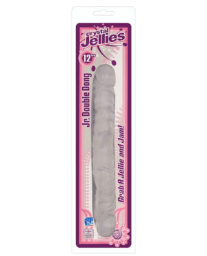 Crystal Jellies 12" Jr. Double Dong - Clear