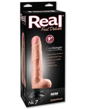 Real Feel Deluxe No. 7 9" Vibe Waterproof - Flesh