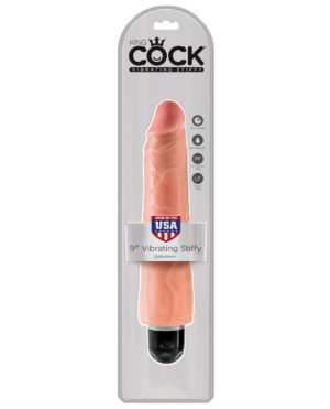 King Cock 9" Vibrating Stiffy - Flesh