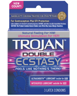 Trojan Ecstasy Heat Condoms - Box of 3