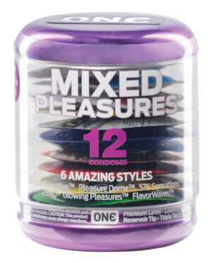 One Mixed Pleasures Condoms - Pack of 12