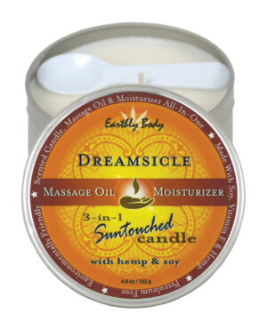 Earthly Body Suntouched Hemp Candle - 6 oz Round Tin Dreamsicle