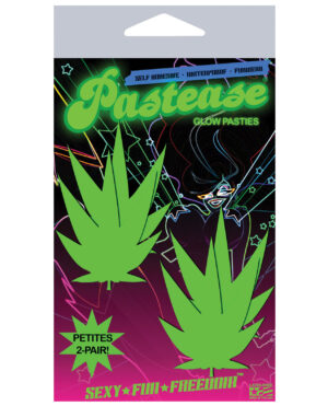 Pastease Petites Leaf - Glow in the Dark Green O/S Pack of 2 Pair