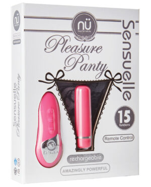 Nu Sensuelle Pleasure Panty Bullet w/Remote Control 15 Function - Pink
