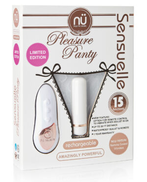 Nu Sensuelle Pleasure Panty Bullet w/Remote Control 15 Function - White