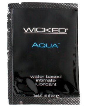 Wicked Sensual Care Aqua Waterbased Lubricant - .1 oz Fragrance Free