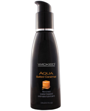 Wicked Sensual Care Aqua Waterbased Lubricant - 4 oz Salted Caramel
