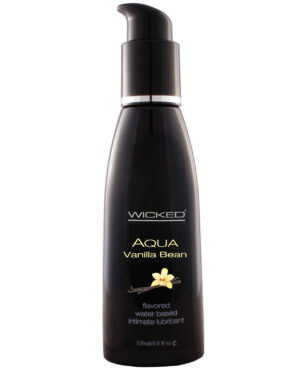 Wicked Sensual Care Aqua Waterbased Lubricant - 4 oz Vanilla Bean