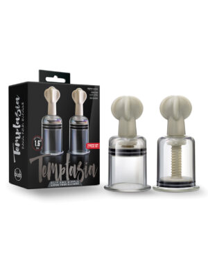 Blush Temptasia Clit & Nipple Large Twist Suckers - Clear Set of 2