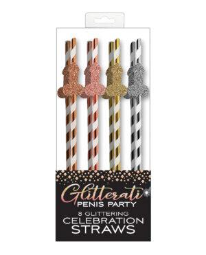 Glitterati Penis Party Straws - Pack of 8