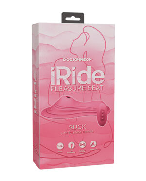 iRide Pleasure Seat Suck Stimulator Rechargeable w/Wireless Remote - Dusty Pink