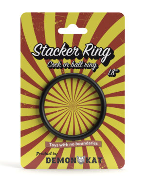 Demon Kat 1.8" Stacker Ring - Black