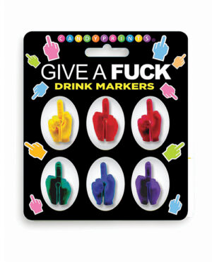 Give A Fuck Drink Markers 6 pc Set - Multi-Color