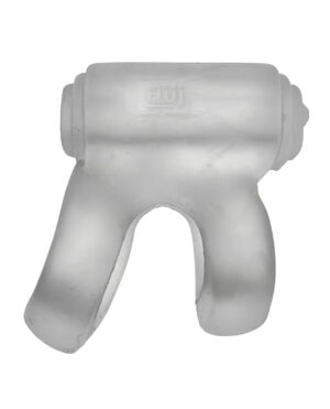 Hunky Junk Revhammer Shaft Vibe Ring - Clear Ice w/Blue Vibe